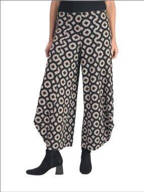 Alembika Sawyer Punto Retro Pants Sz US 16-18 | Alembika 6 Black Beige NWOT $248